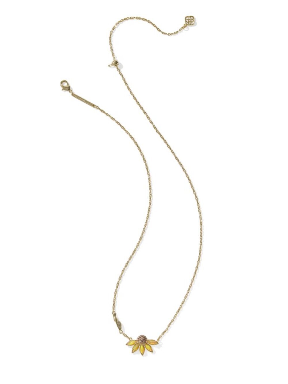 Anya Flower Gold Short Pendant Necklace - Picture 3 of 5